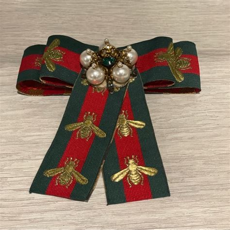 gucci bee broach|gucci ribbon for sale.